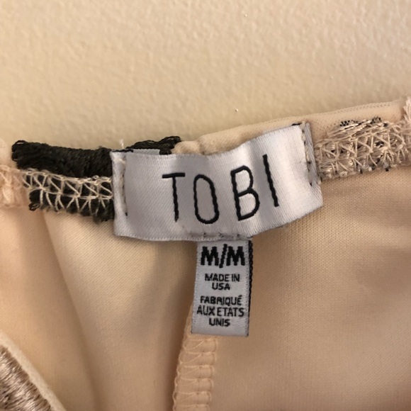 NWT Tobi Leaf it be Cream Bodycon Dress - Picture 5 of 5
